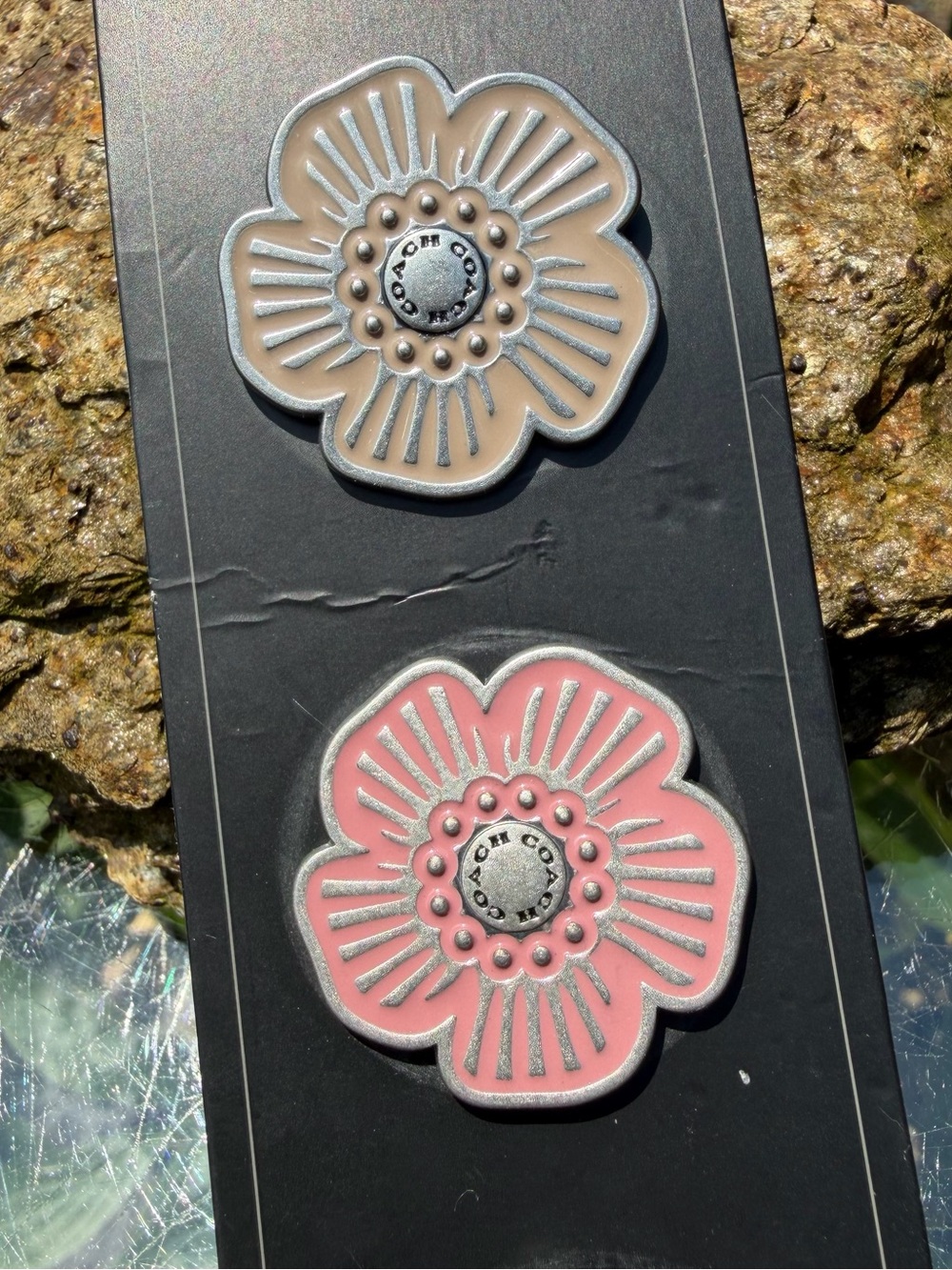 Coach Tea Rose Multicolor Enamel Pin Set - Picture 3 of 7